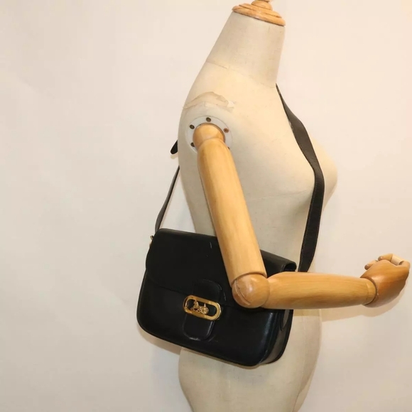 CELINE Shoulder Bag Leather Black - Picture 12 of 16